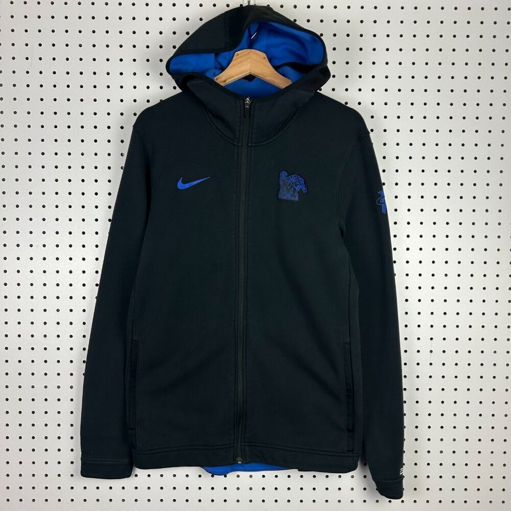 Nike Memphis Tiger Basketball Jacket Medium Penny 1 Cent Logo Black Warm Up Tech
